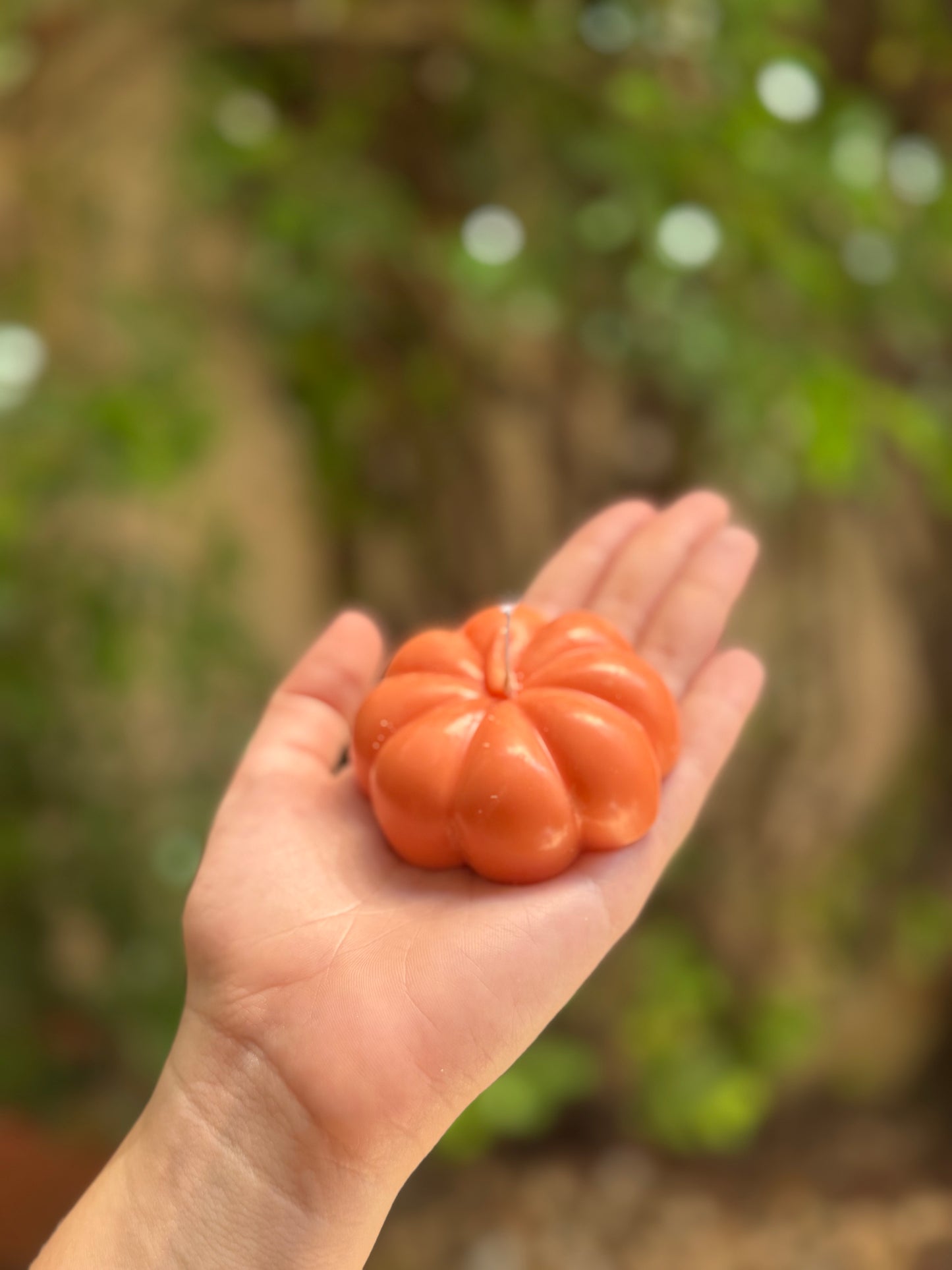 Vela decorativa de calabaza