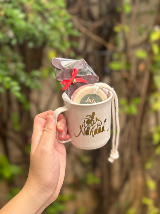 Tazas navideñas blancas  🎄