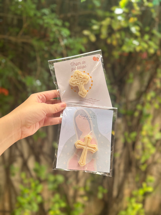 Tarjeta con vela de cruz