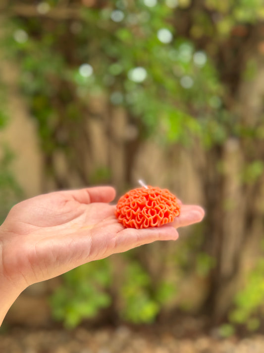 Vela decorativa "cempasúchil"