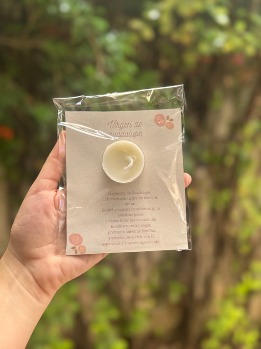 Tarjeta con vela mini