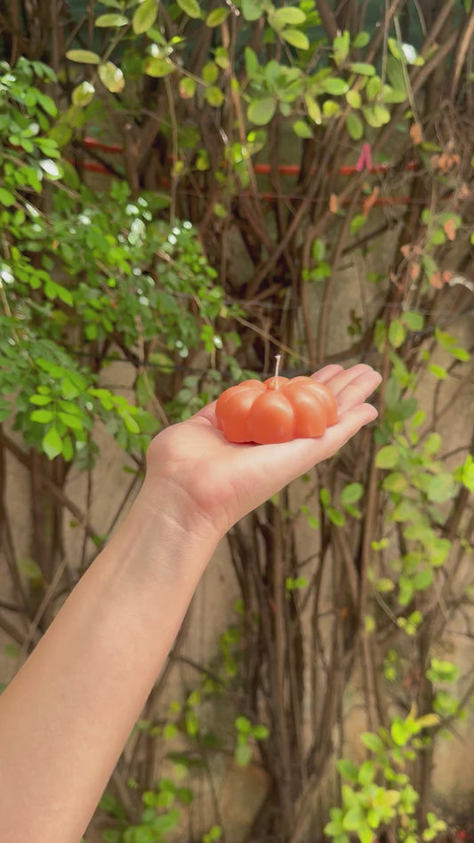 Vela decorativa de calabaza